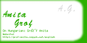 anita grof business card
